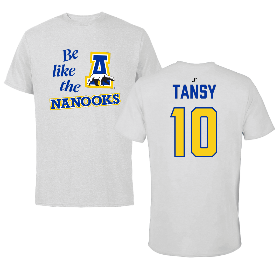 University of Alaska Fairbanks Volleyball Light Gray Be Like Us Performance Tee - #10 Ruby Tansy