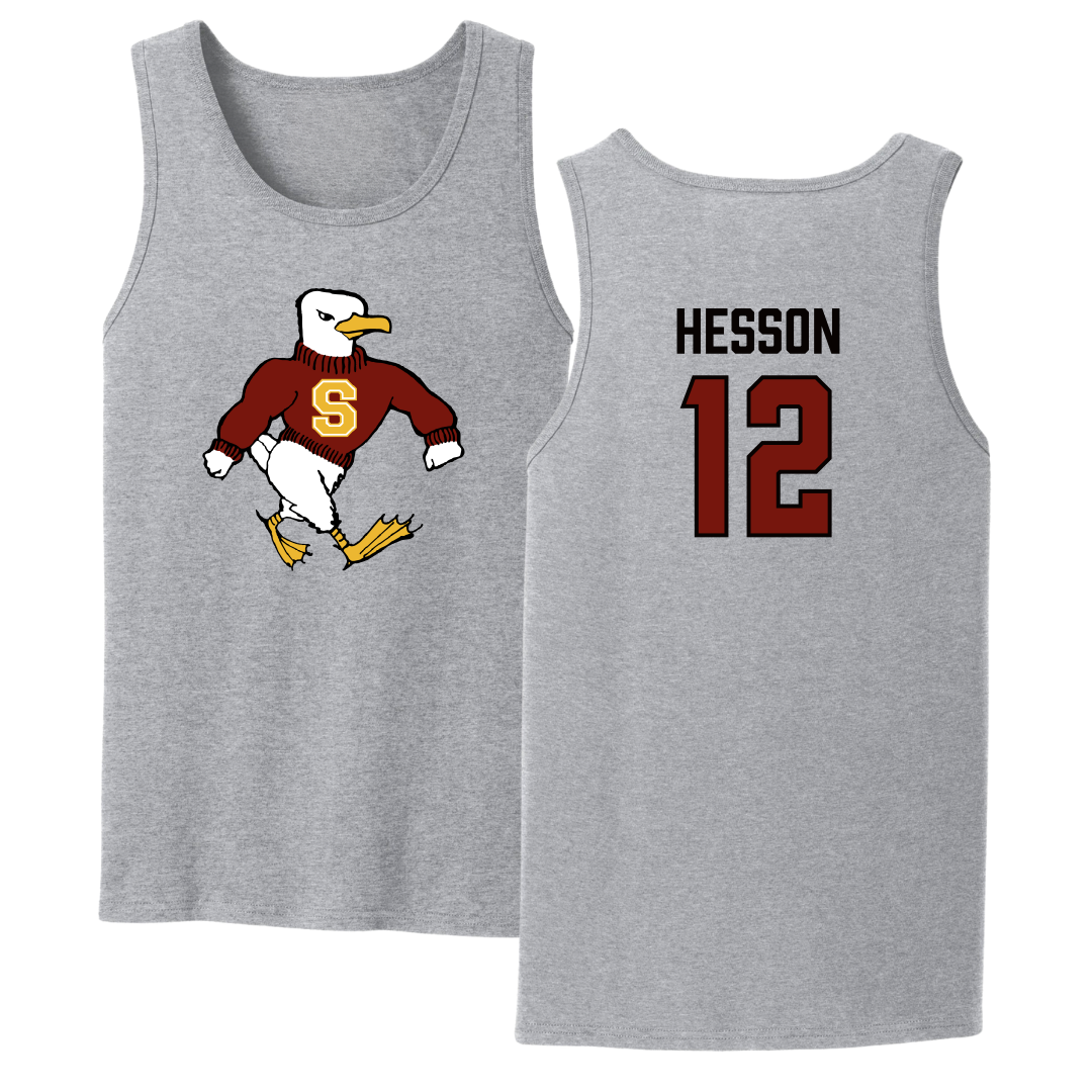 Salisbury University Baseball Sport Gray Tank Top - #12 Daniel Hesson