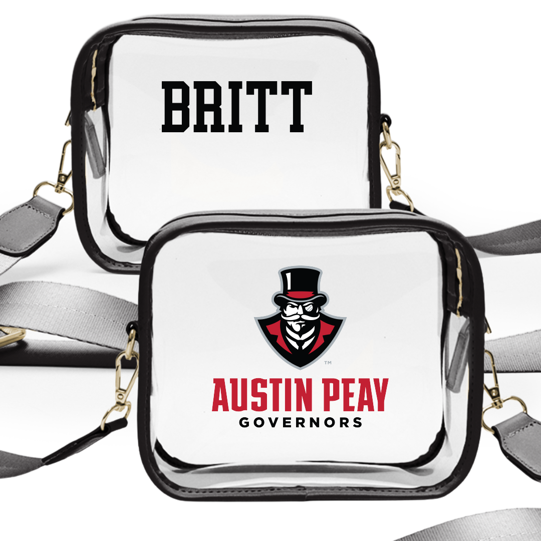 Austin Peay State University Golf (M) Black Clear Stadium Bag - Reece Britt