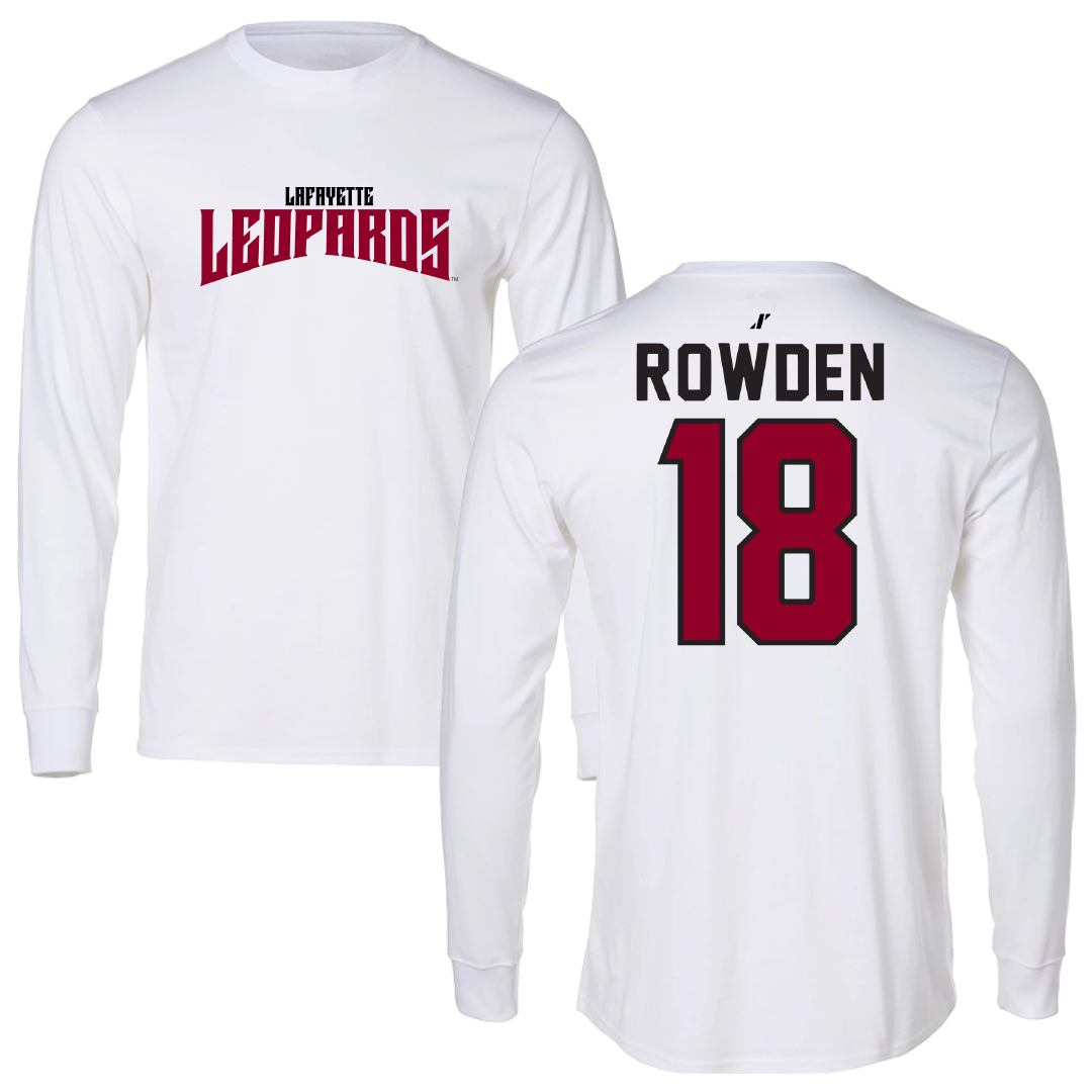 Lafayette College Softball White Classic Performance Long Sleeve - #18 Parker Rowden