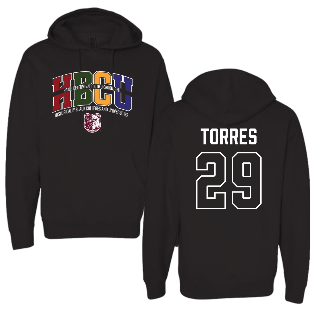 Alabama A&M University Baseball Black HBCU Hoodie - #29 Antonio Torres
