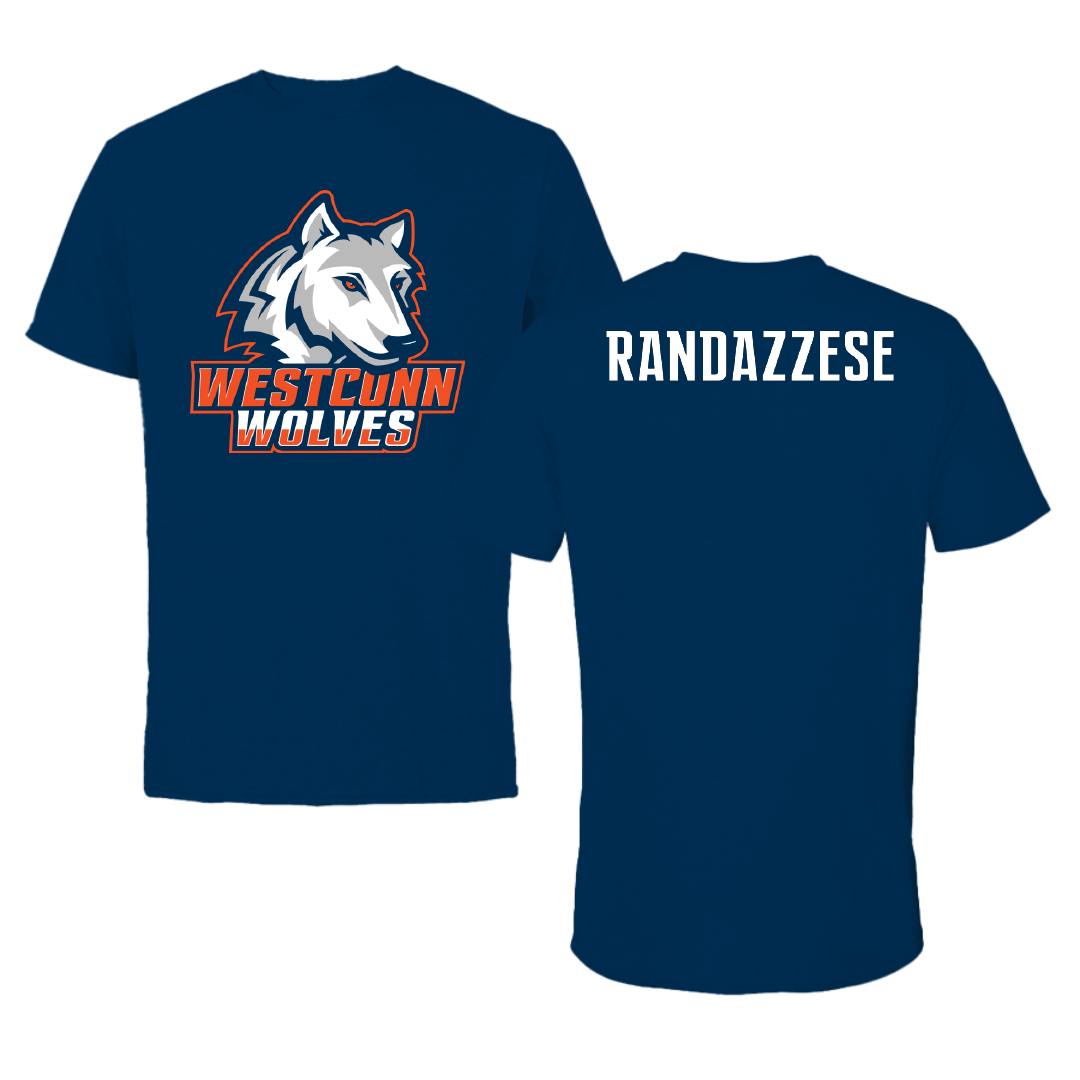 Western Connecticut State University Baseball Navy Wolves Performance Tee - Frankie Randazzese