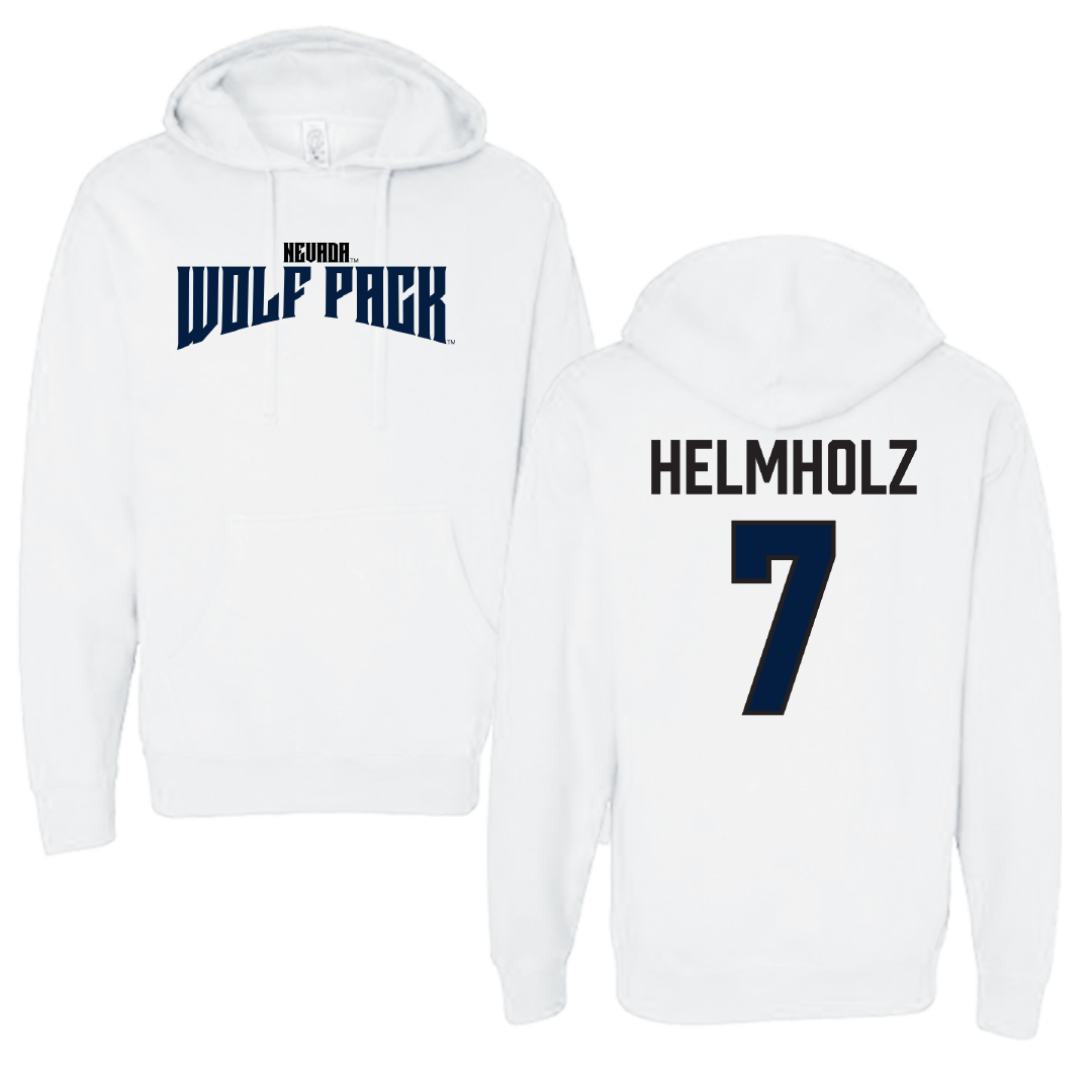 University of Nevada Baseball White Classic Hoodie - #7 Jack Helmholz