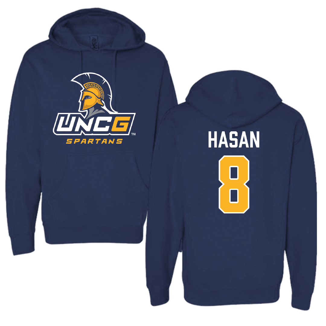 UNC Greensboro Soccer (W) Navy Hoodie - #8 Mia Hasan