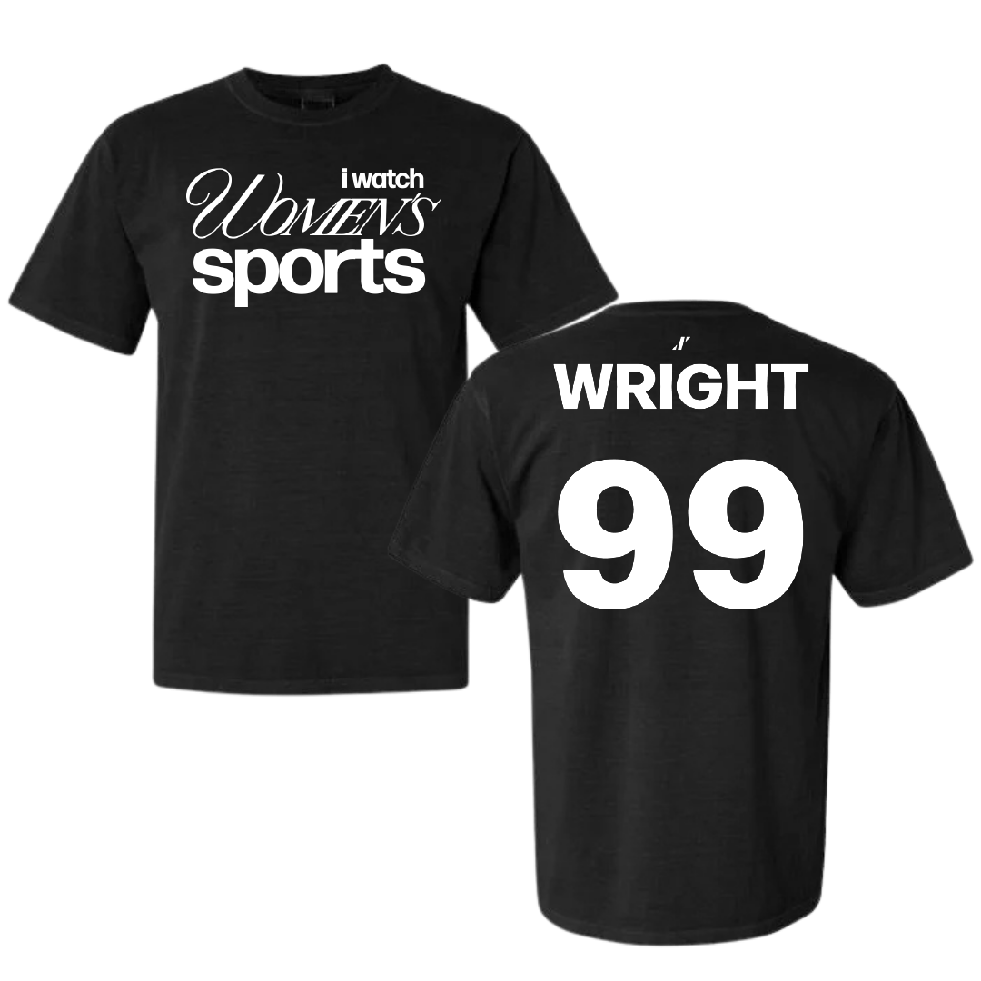 Lamar University Softball Black WHM Comfort Colors Tee - #99 Makenzie Wright