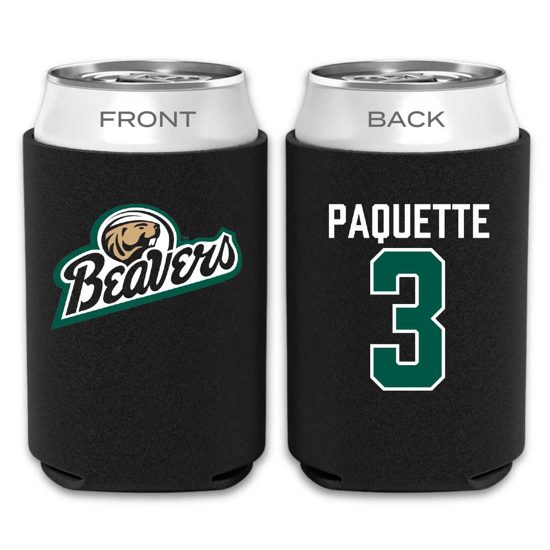 Bemidji State University Volleyball Black Can Cooler - #3 Anna Paquette