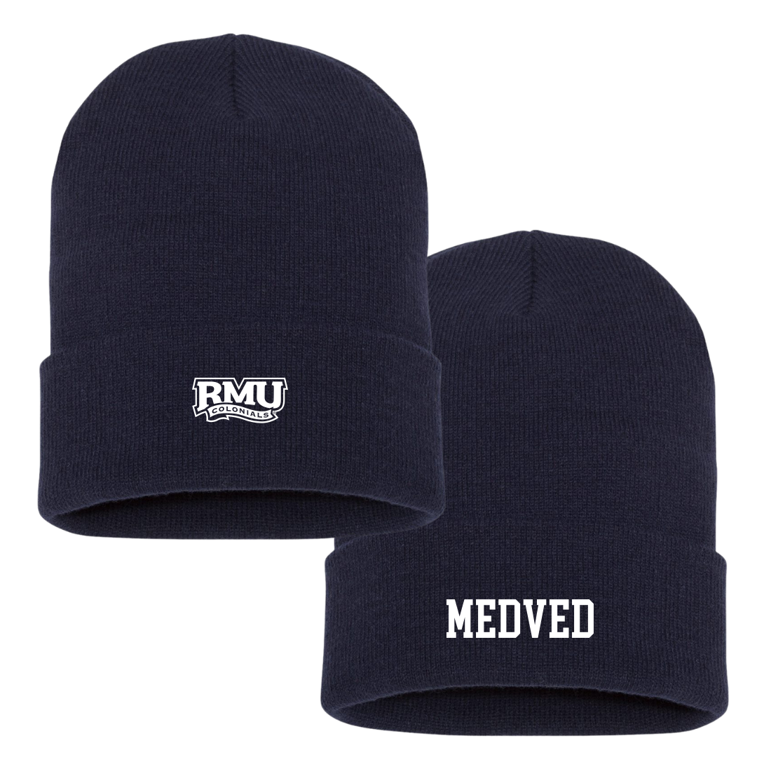Robert Morris University Ice Hockey (W) Navy Beanie - #8 Brianna Medved
