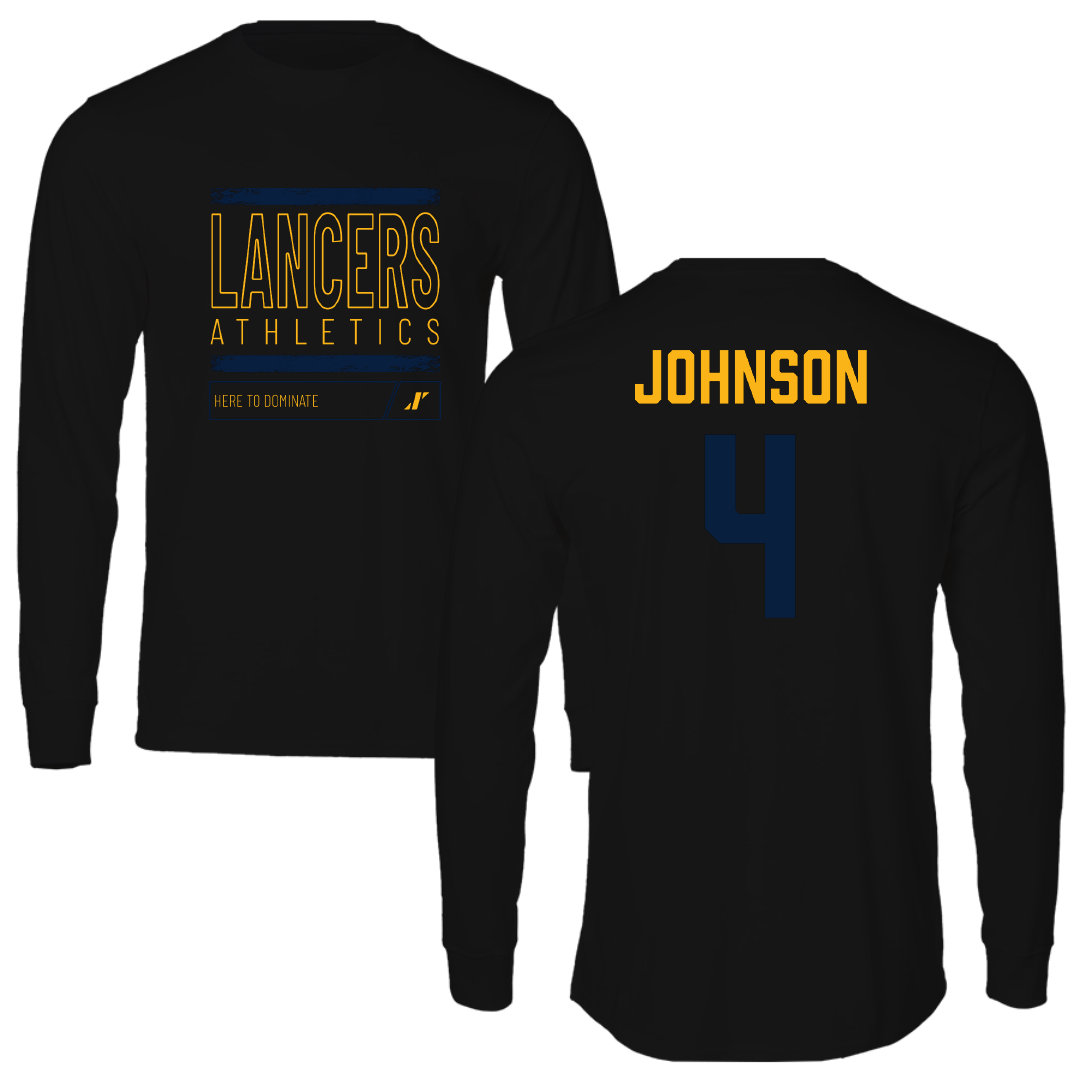 Mount Marty University Baseball Black Dominate Long Sleeve - #4 Will Johnson