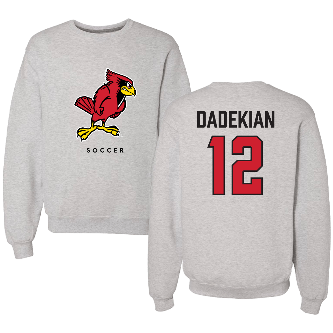 Illinois State University Soccer (W) Gray Crewneck - #12 Sosi Dadekian