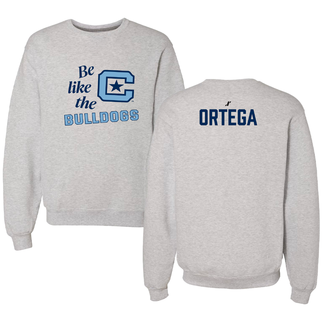The Citadel Wrestling Light Gray Be Like Us Crewneck - Adam Ortega