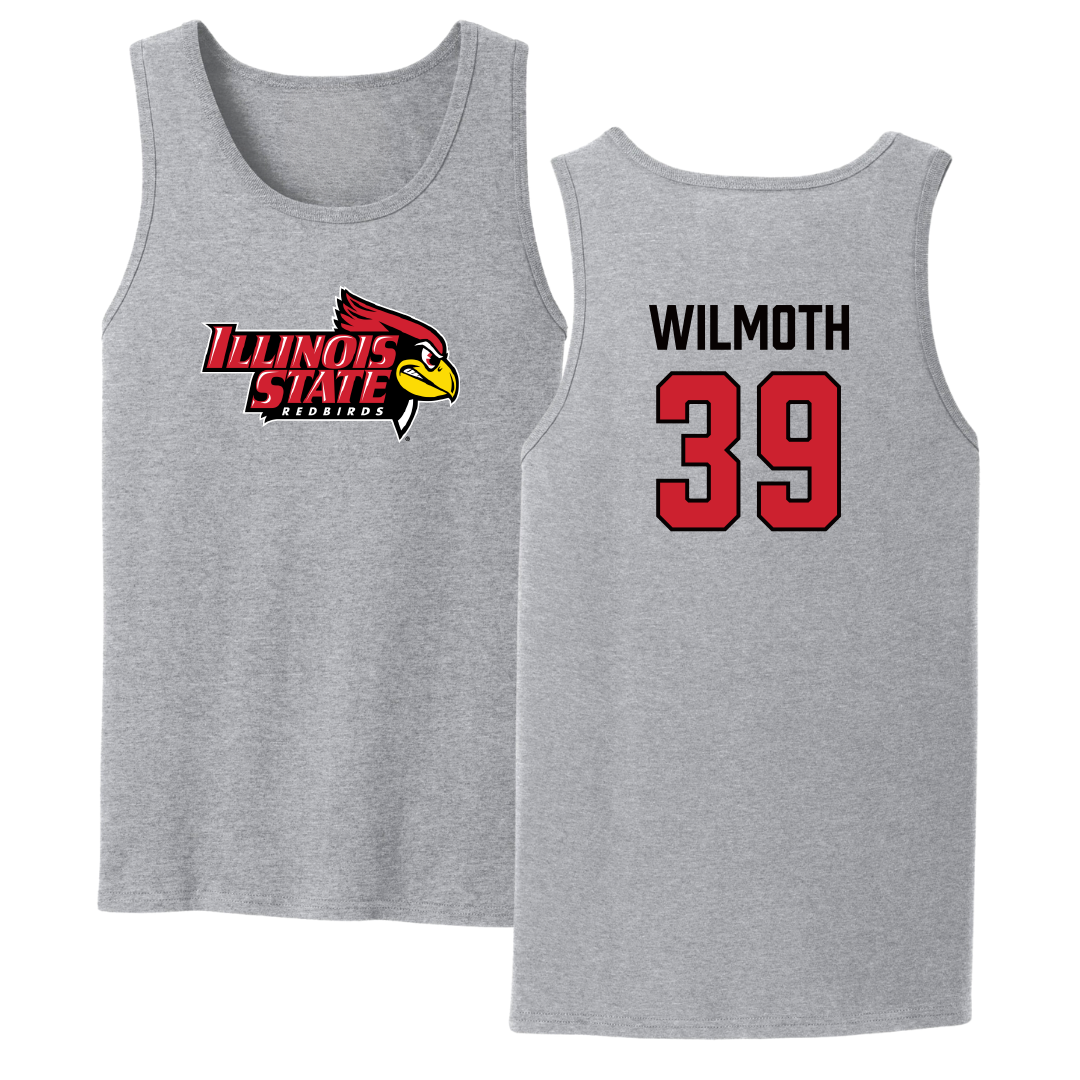 Illinois State University Baseball Sport Gray Tank Top - #39 Joey Wilmoth