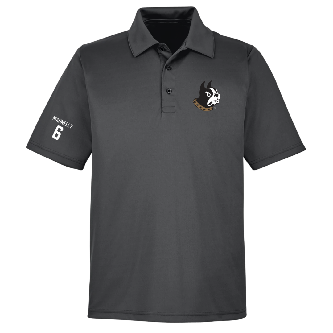Wofford College Baseball Dark Gray Polo - #6 Andrew Mannelly