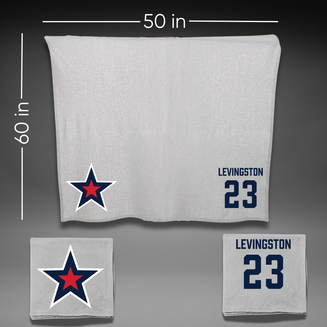 Robert Morris University Basketball Gray Blanket - #23 Eva Levingston