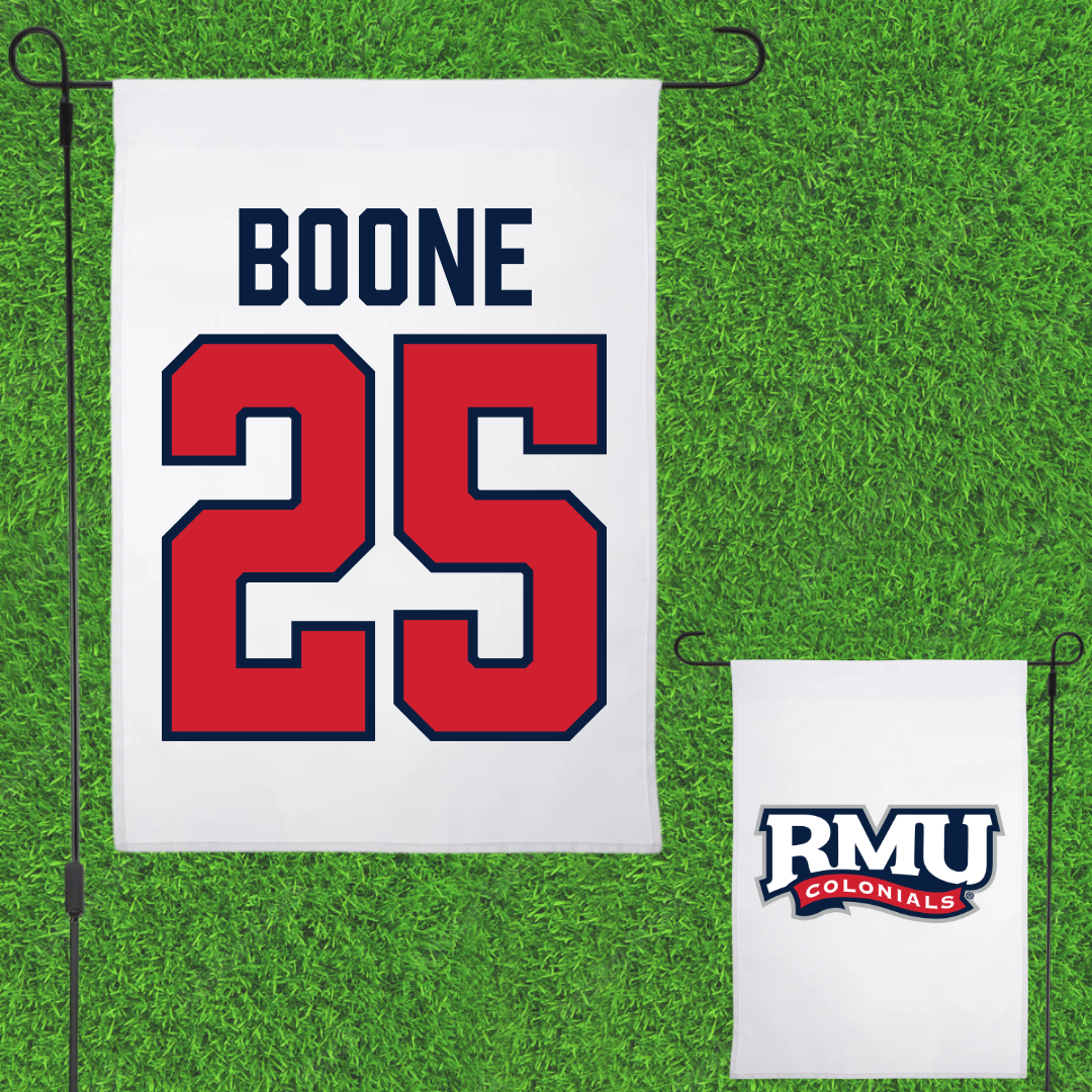 Robert Morris University Football White Garden Flag - #25 Cam Boone