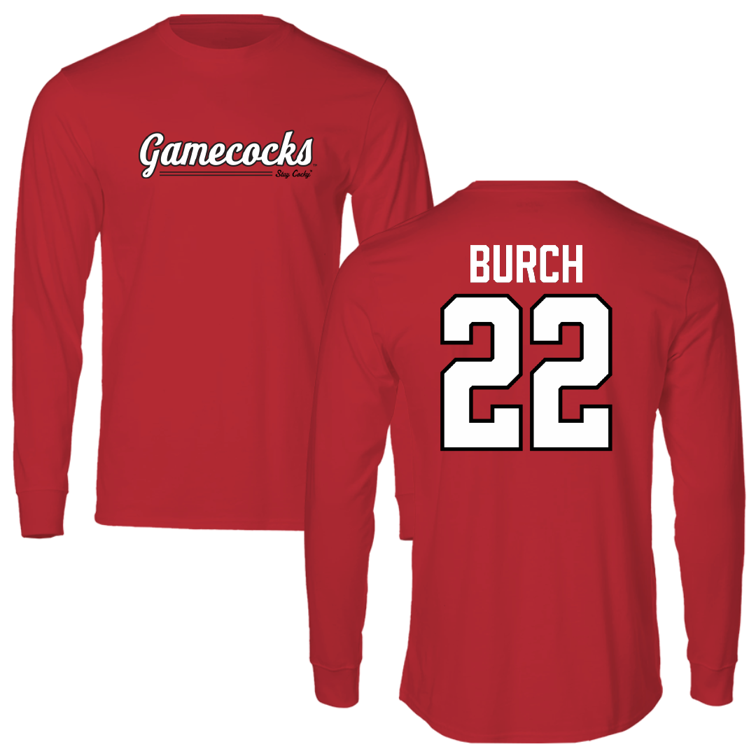 Jacksonville State University Soccer Red General Performance Long Sleeve - #22 Reese Burch