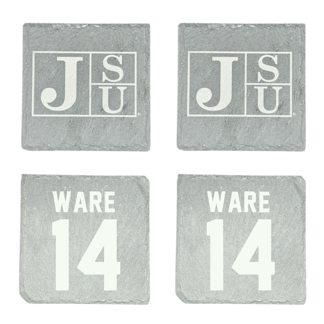 Jackson State University Football Stone Coaster (4 Pack)  - #14 Jaylan Ware