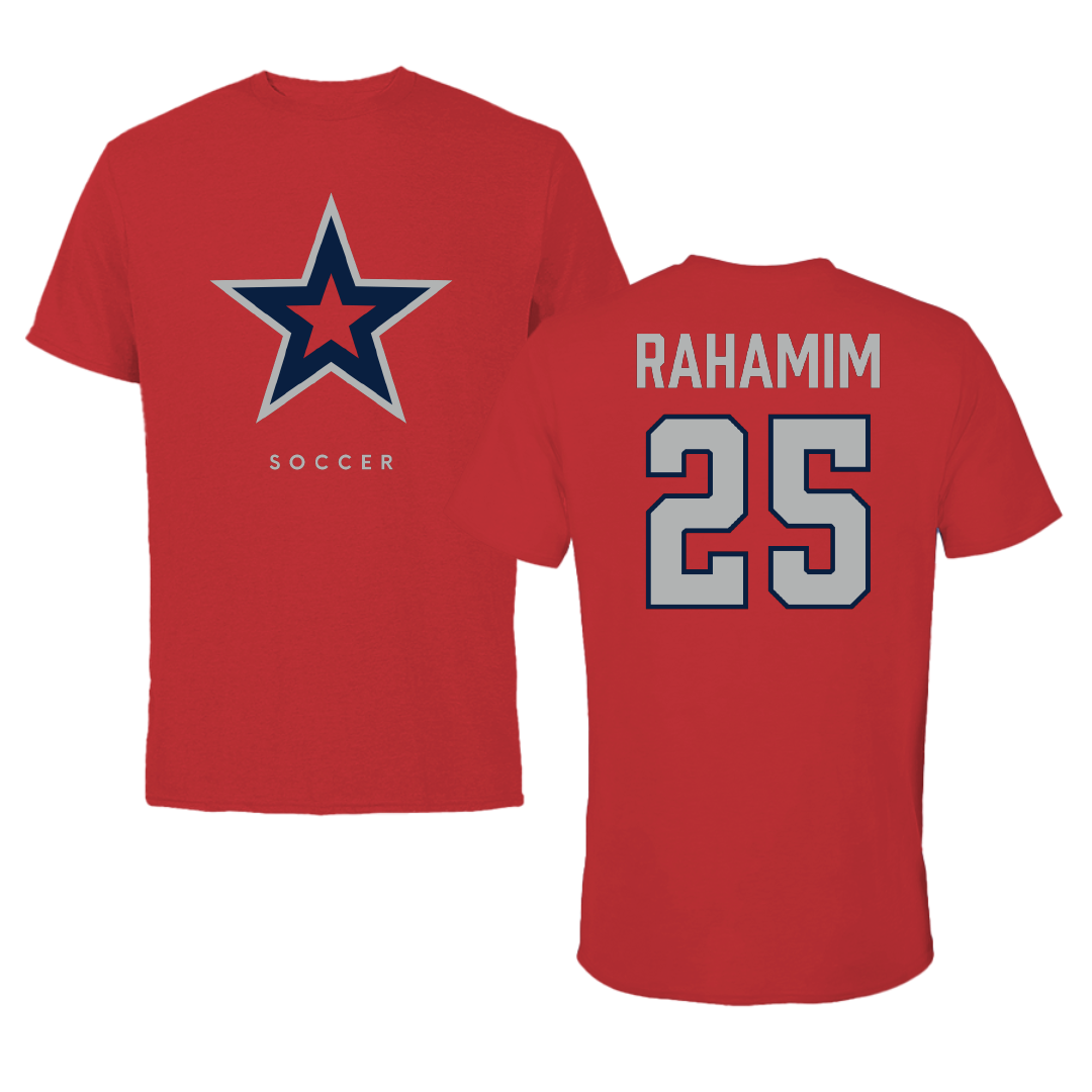 Robert Morris University Soccer (M) Red Tee - #25 Royie Rahamim