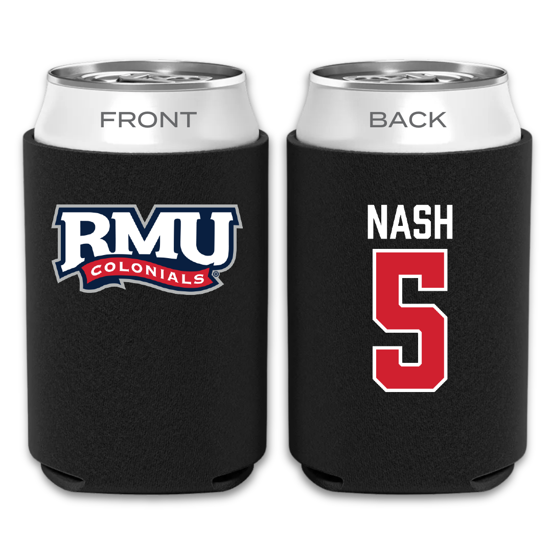 Robert Morris University Football Black Can Cooler - #5 Logan Nash