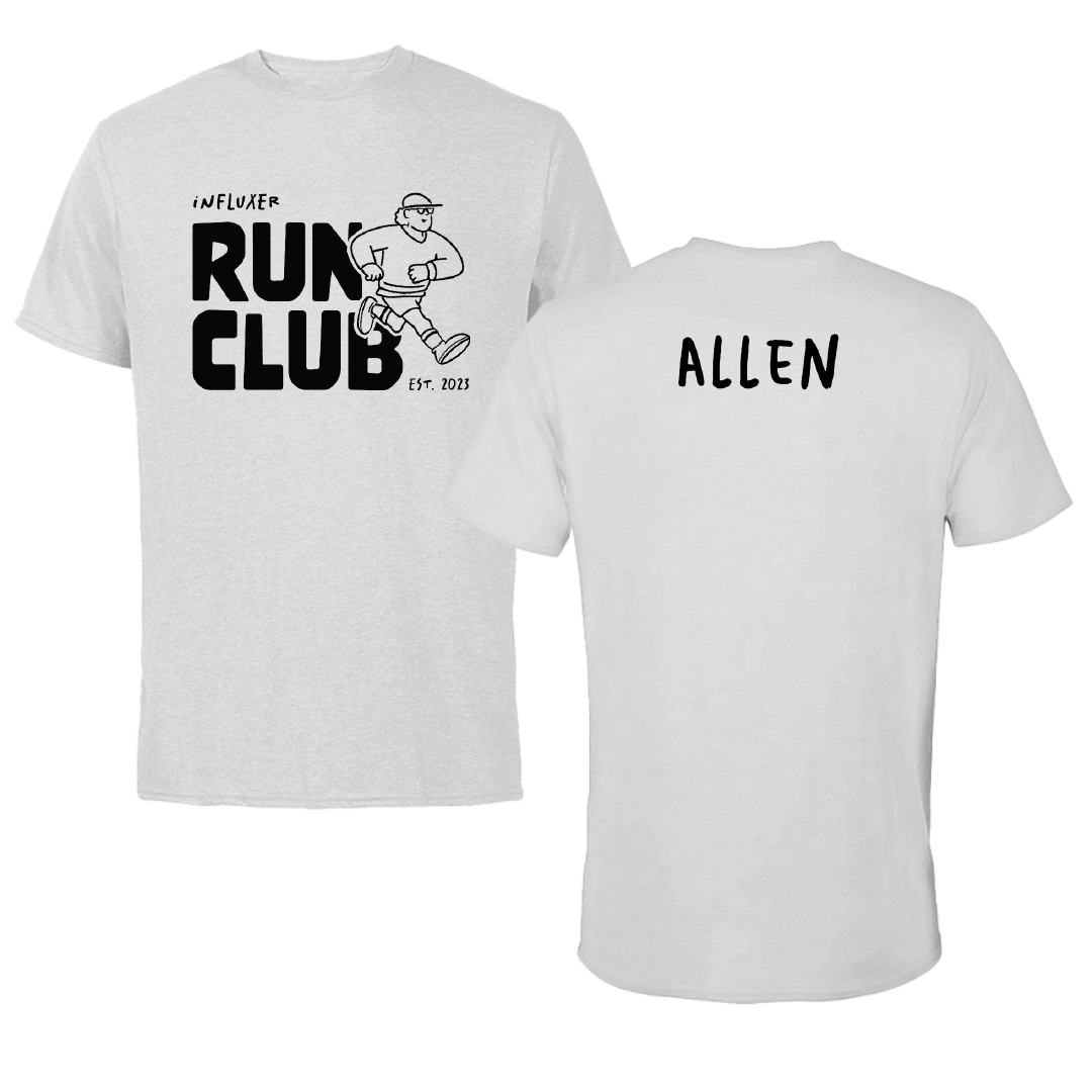 Indiana University East TF and XC Light Gray Influxer Run Club Performance Tee - Hunter Allen