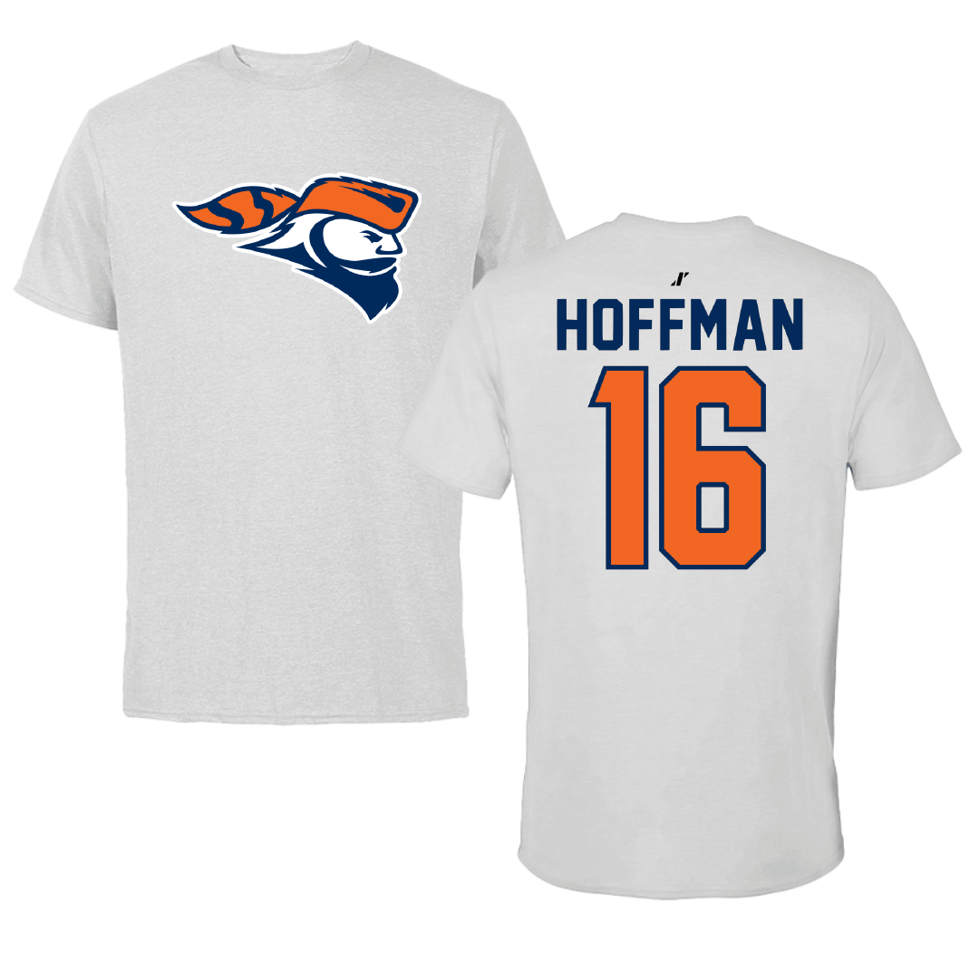 Carroll University Baseball Light Gray Performance Tee - #16 Noah Hoffman