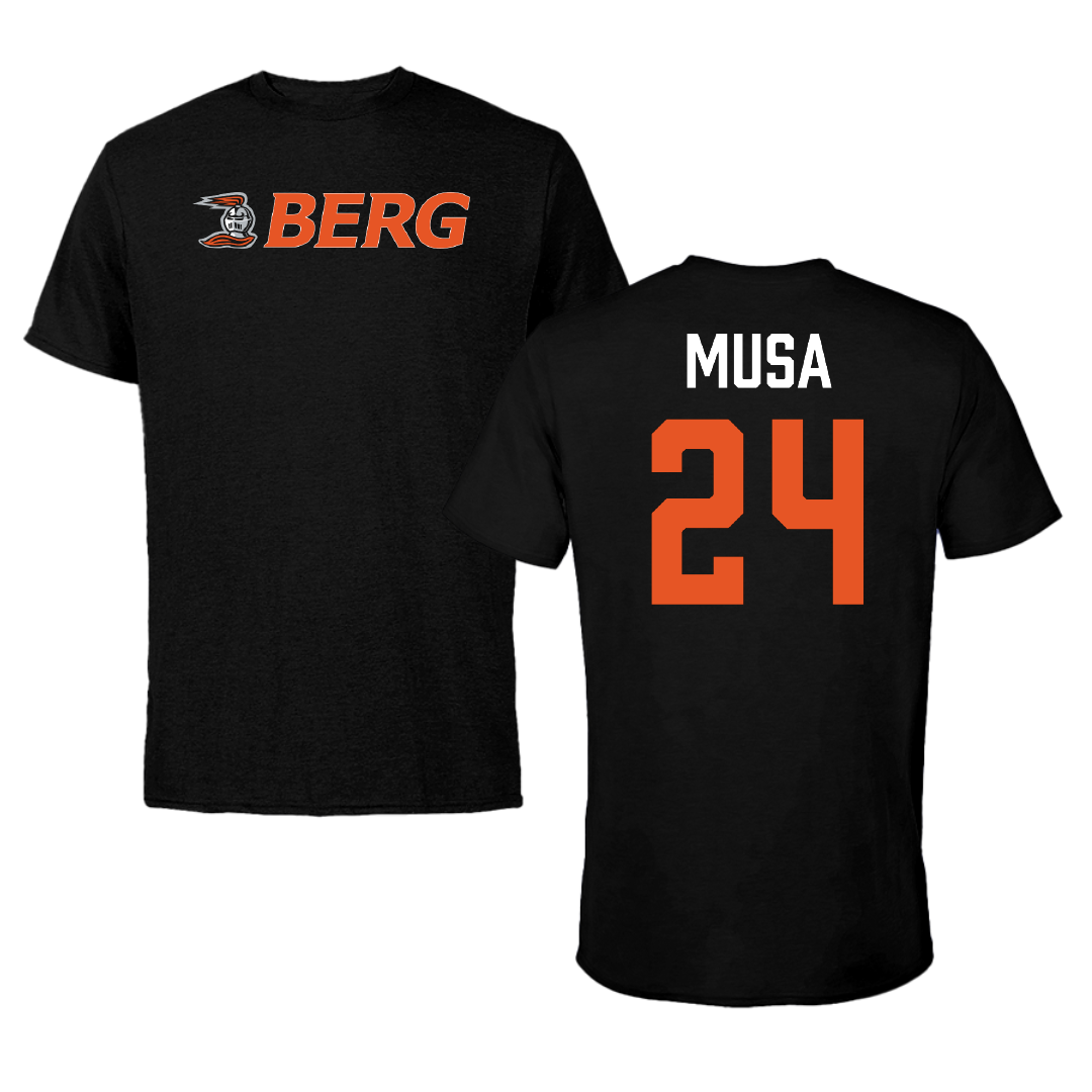 Heidelberg University Lacrosse (M) Black Tee - #24 Brandon Musa