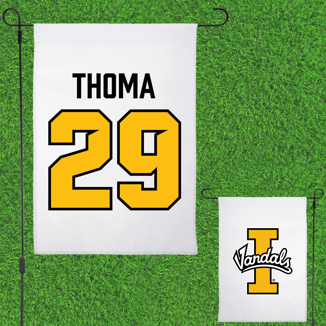 University of Idaho Soccer White Garden Flag - #29 Isabelle Thoma