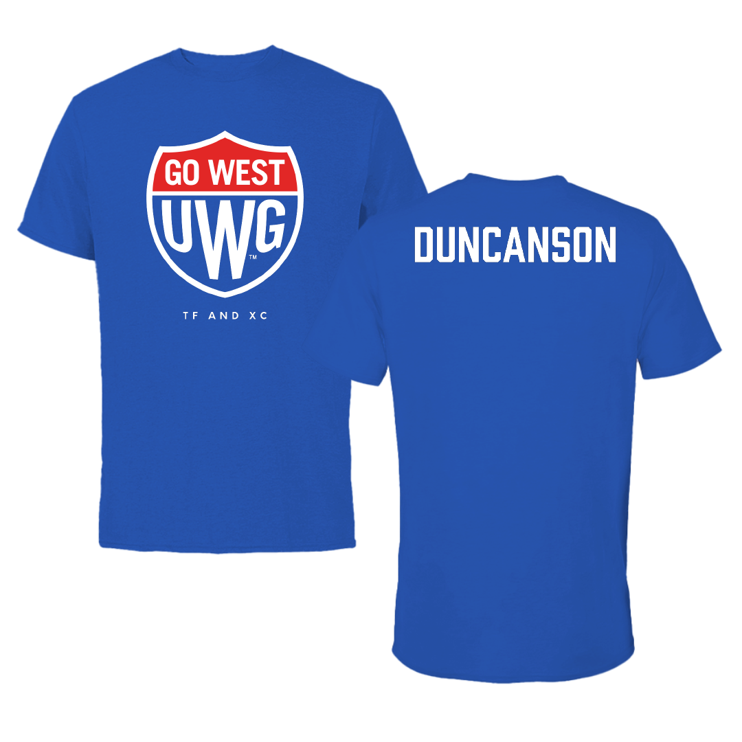 University of West Georgia TF and XC Blue Performance Tee - Elise Duncanson