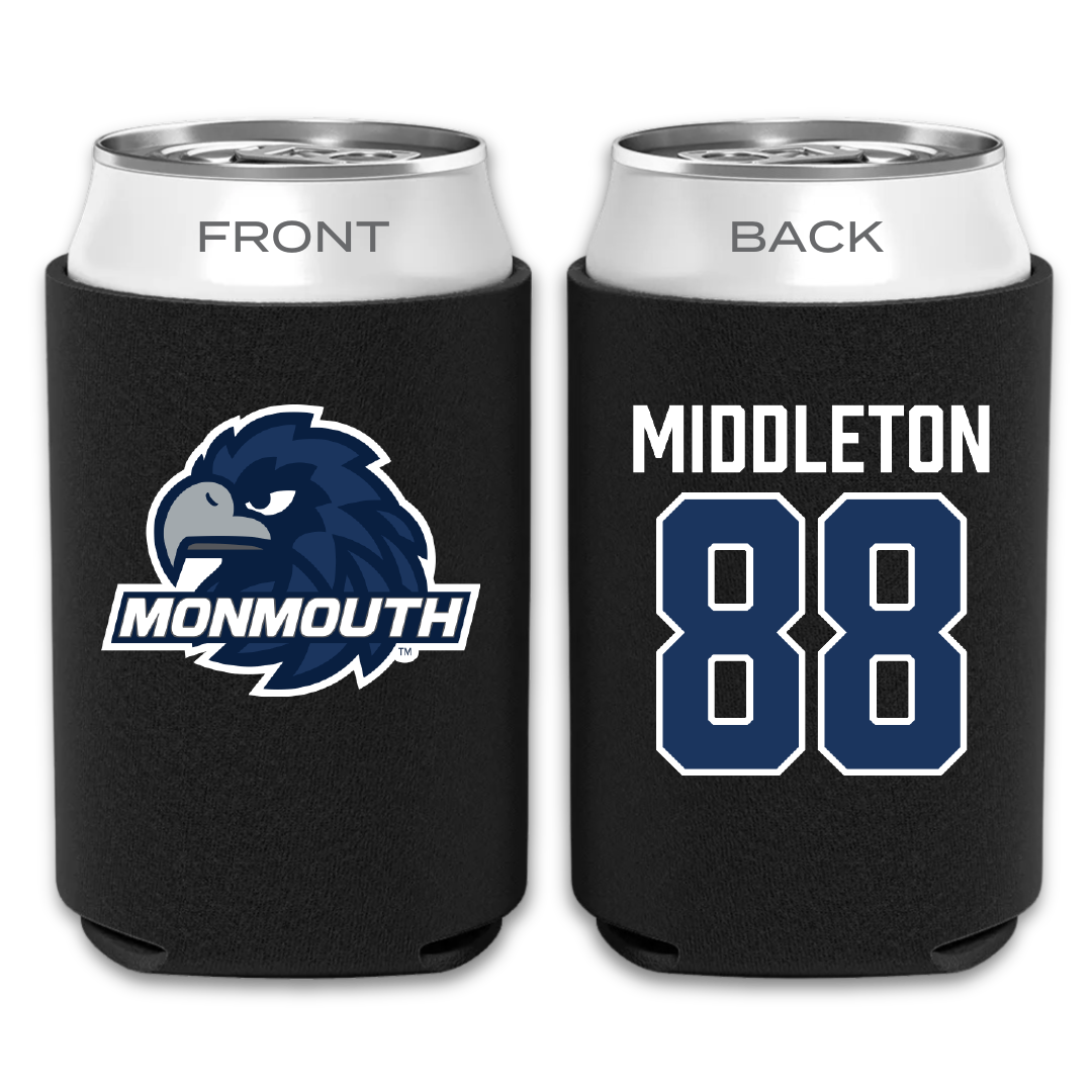 Monmouth University Football Black Can Cooler - #88 Marcus Middleton