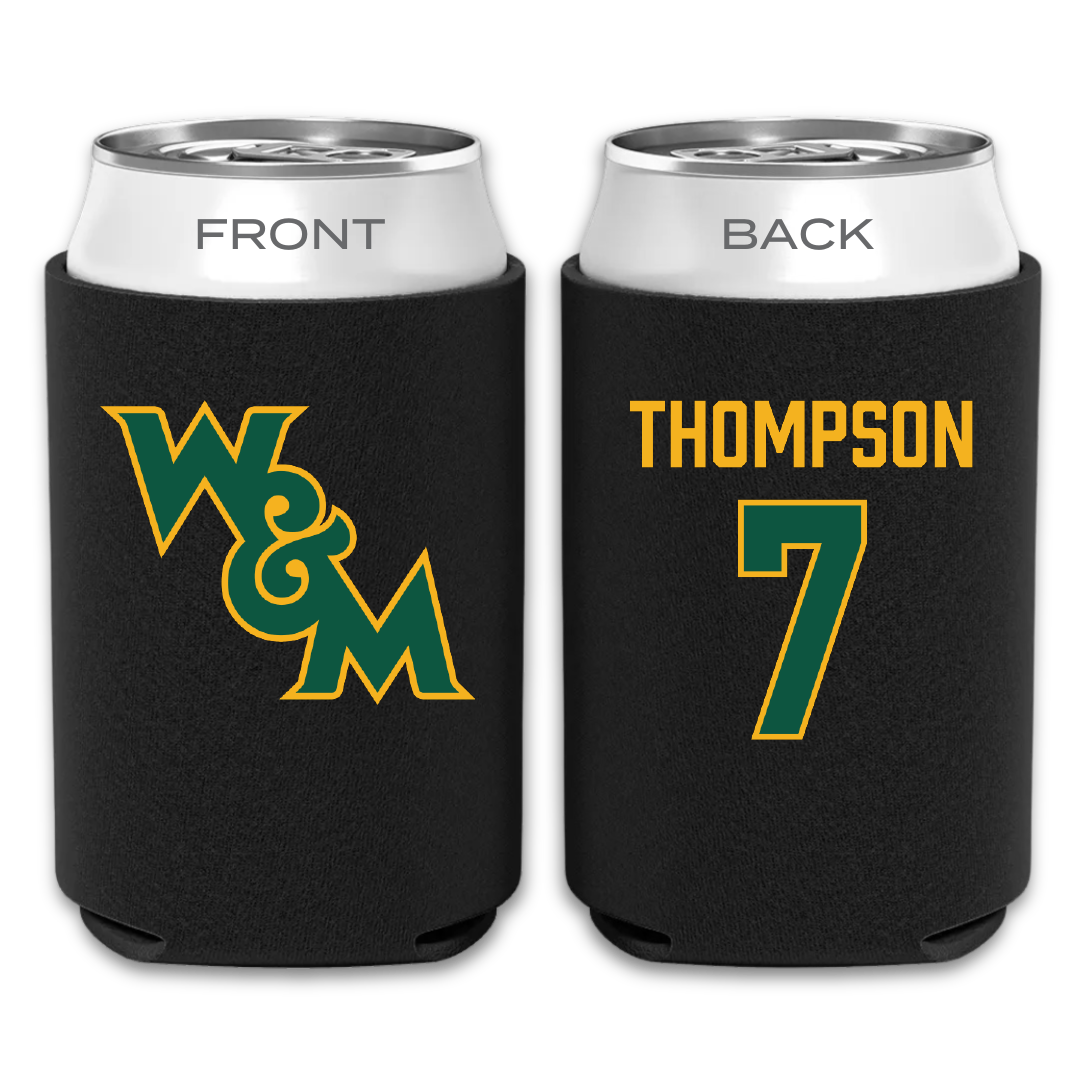 William & Mary Football Black Can Cooler - #7 Deven Thompson