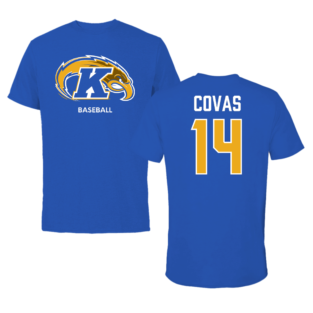 Kent State University Baseball Blue Tee - #14 Alejandro Covas