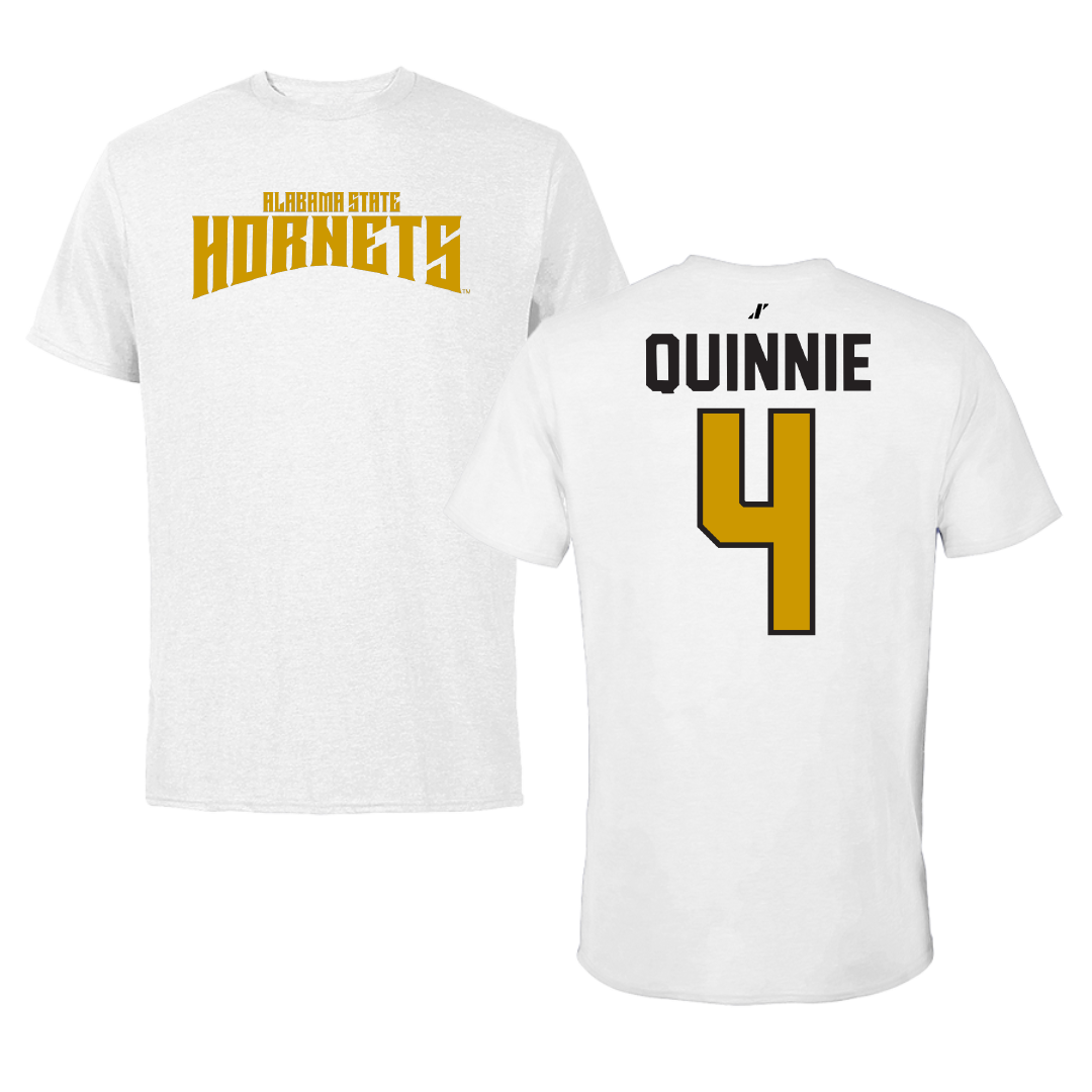 Alabama State University Softball White Classic Tee - #4 Mason Quinnie