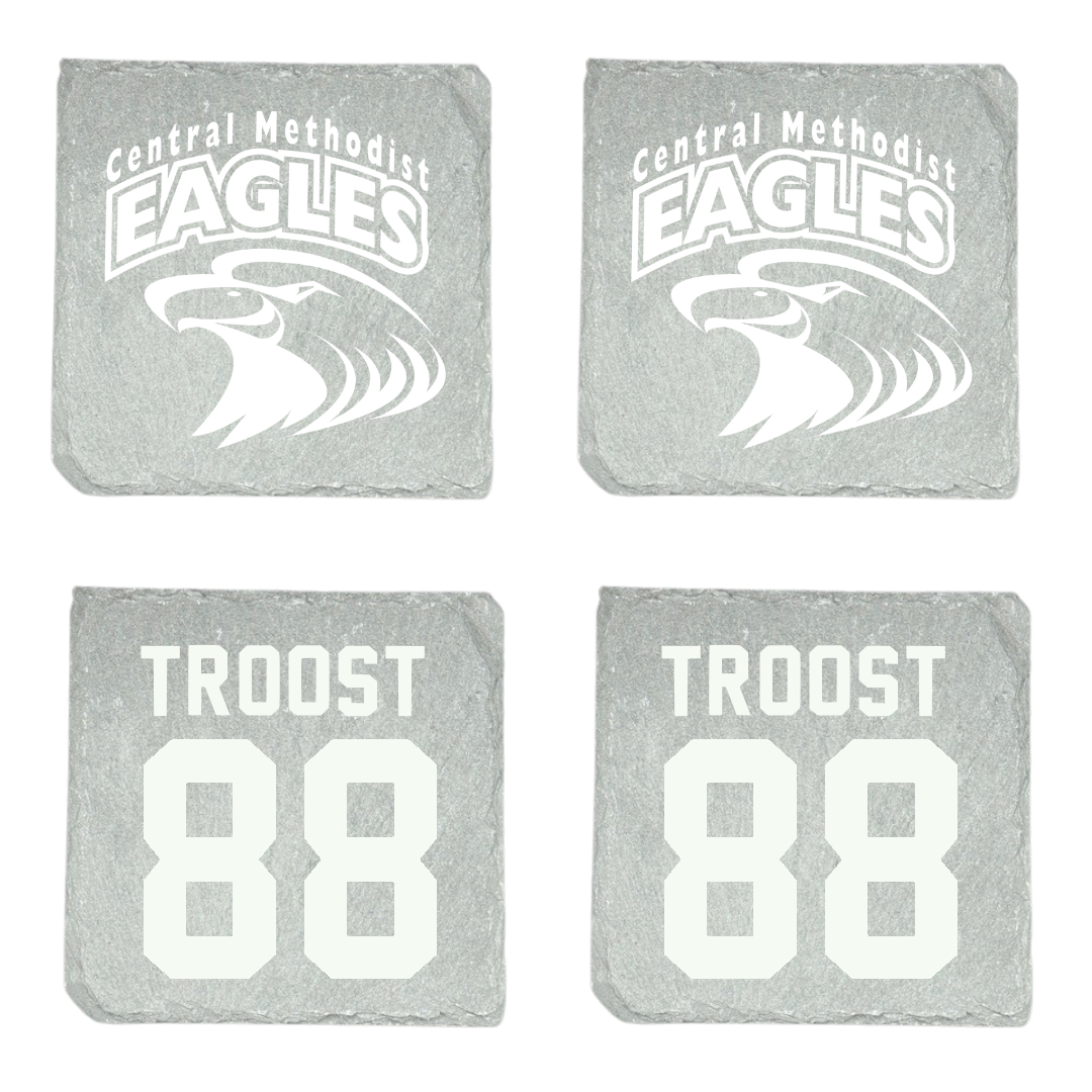 Central Methodist University Football Stone Coaster (4 Pack)  - #88 Dakota Troost