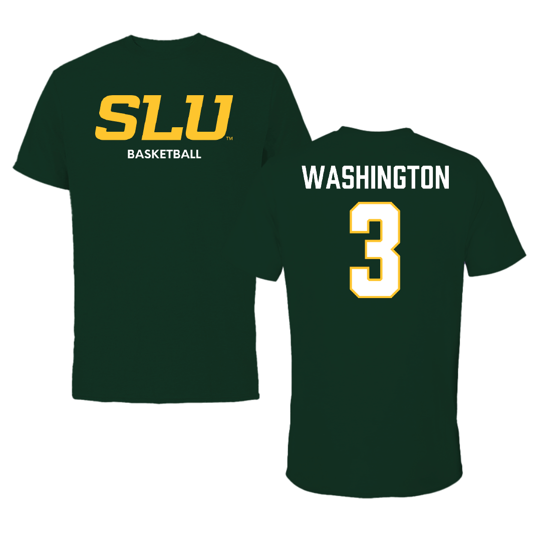 Southeastern Louisiana University Basketball (W) Forest Green Performance Tee - #3 Allasia Washington