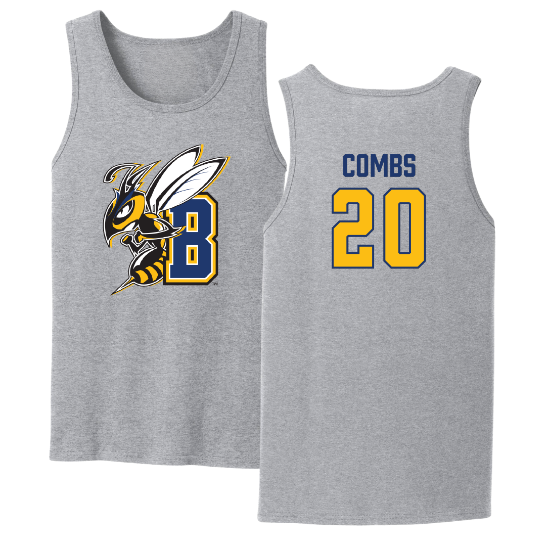 Montana State University Billings Baseball Sport Gray Tank Top - #20 Owen Combs