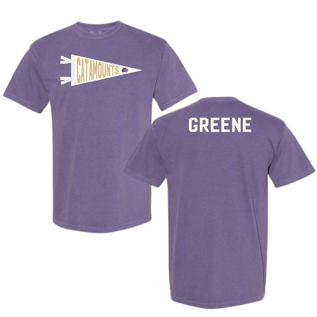 Western Carolina University TF and XC Purple Pennant Comfort Colors Tee - Jasmine Greene