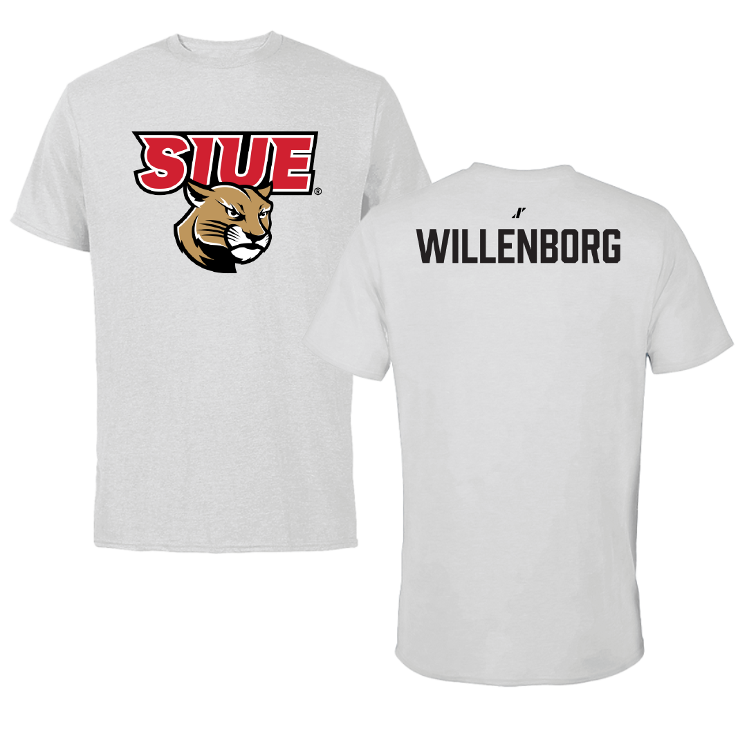 Southern Illinois University Edwardsville TF and XC Light Gray Performance Tee - Jack Willenborg