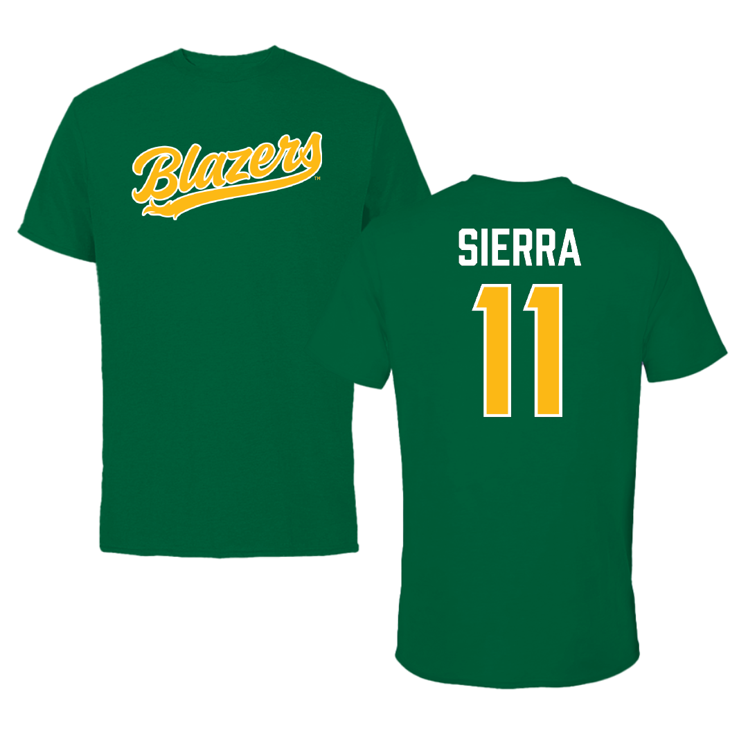 University of Alabama at Birmingham Soccer Green Tee - #11 Rebecca Sierra