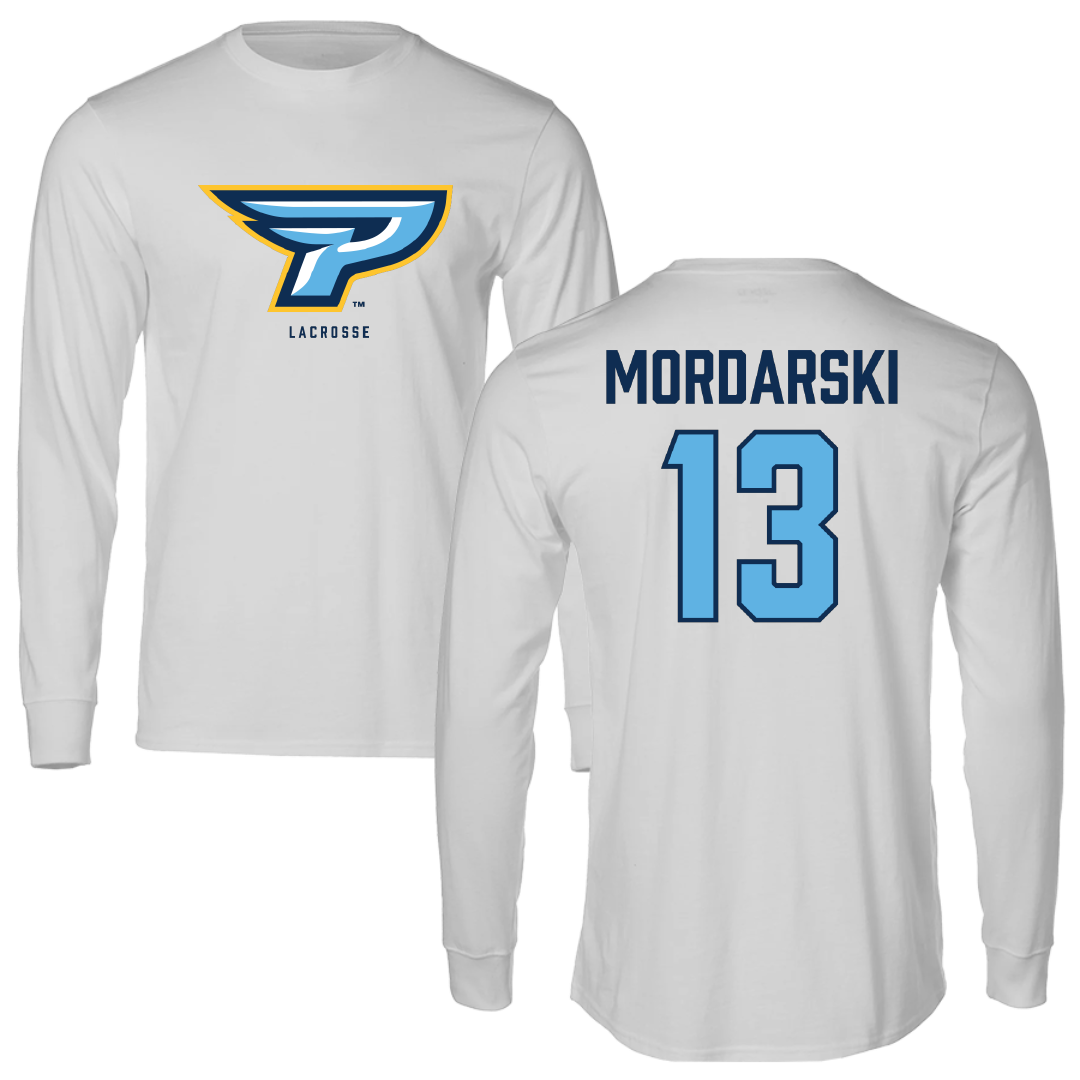 Point University Lacrosse (M) Light Gray Long Sleeve - #13 Aaron Mordarski