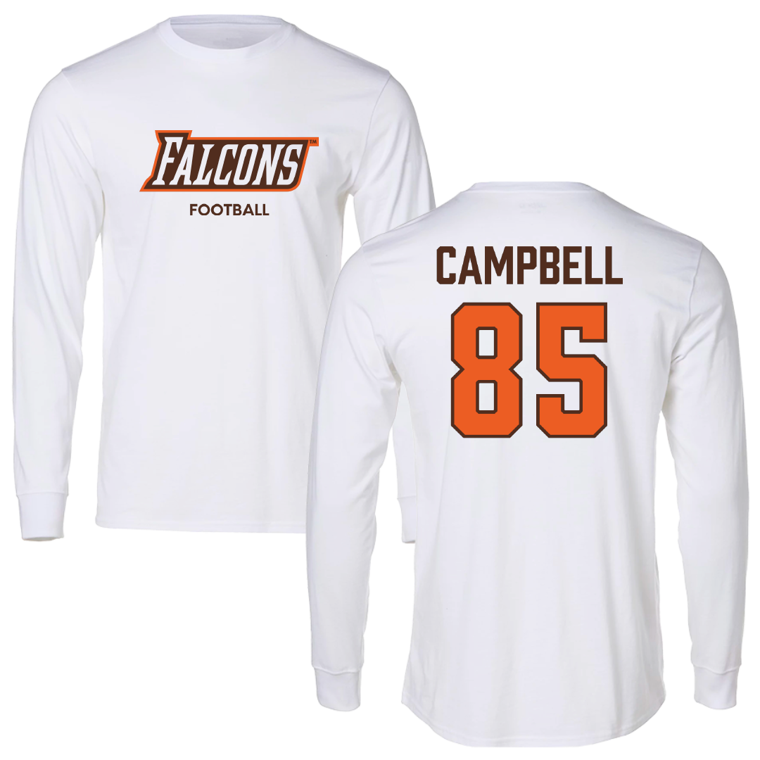 Bowling Green State University Football White Long Sleeve - #85 Caden Campbell