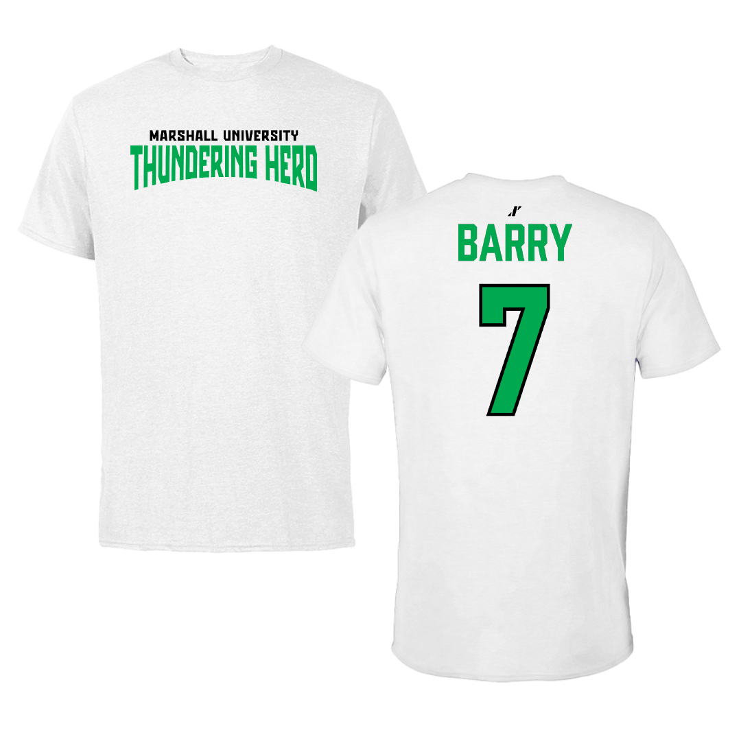 Marshall University Volleyball White Classic Tee - #7 Elli Barry