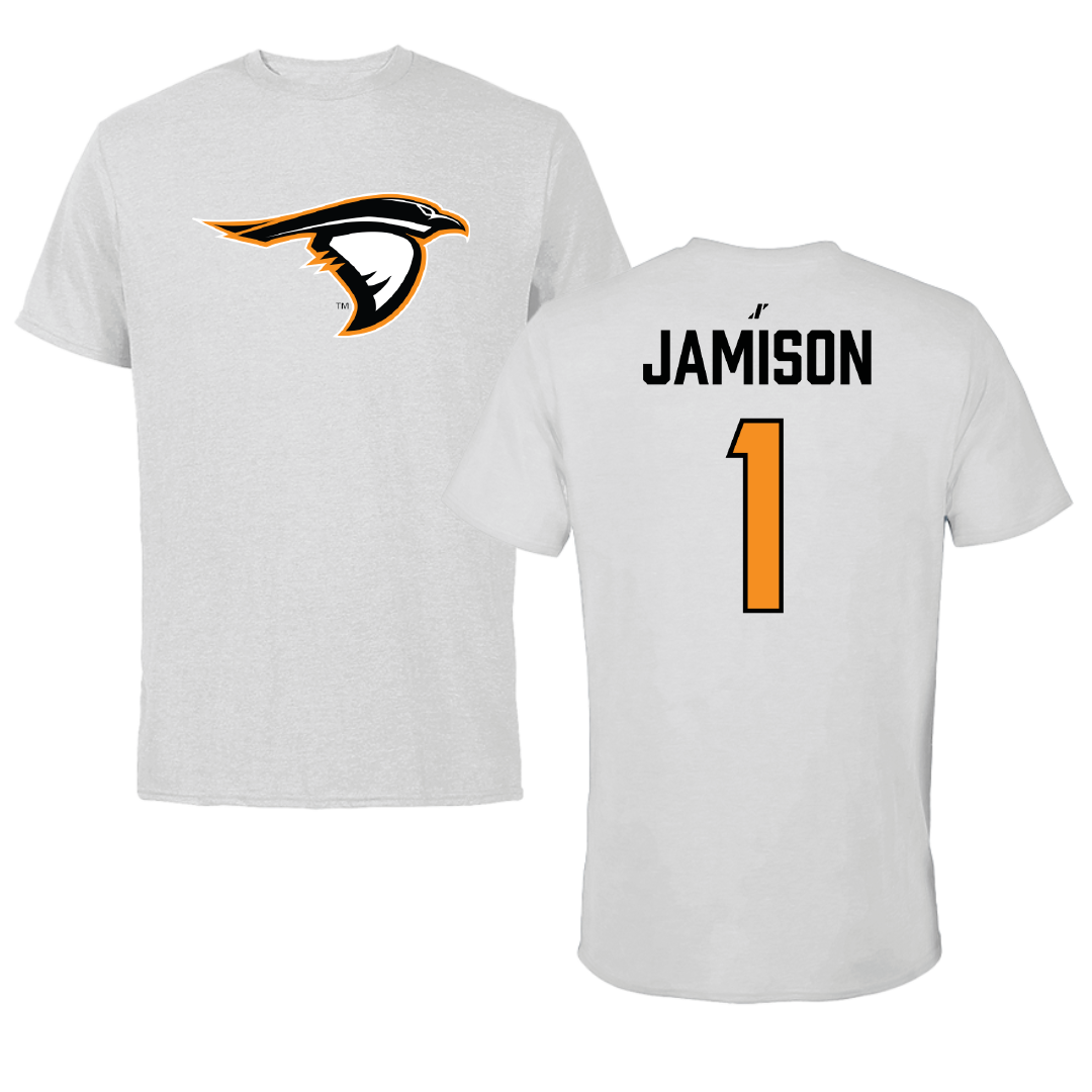 Anderson University (Indiana) Basketball (M) Light Gray Tee - #1 William Jamison