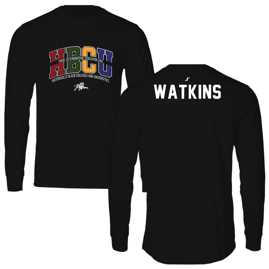 Jackson State University Volleyball Black HBCU Performance Long Sleeve - Kamiera Watkins