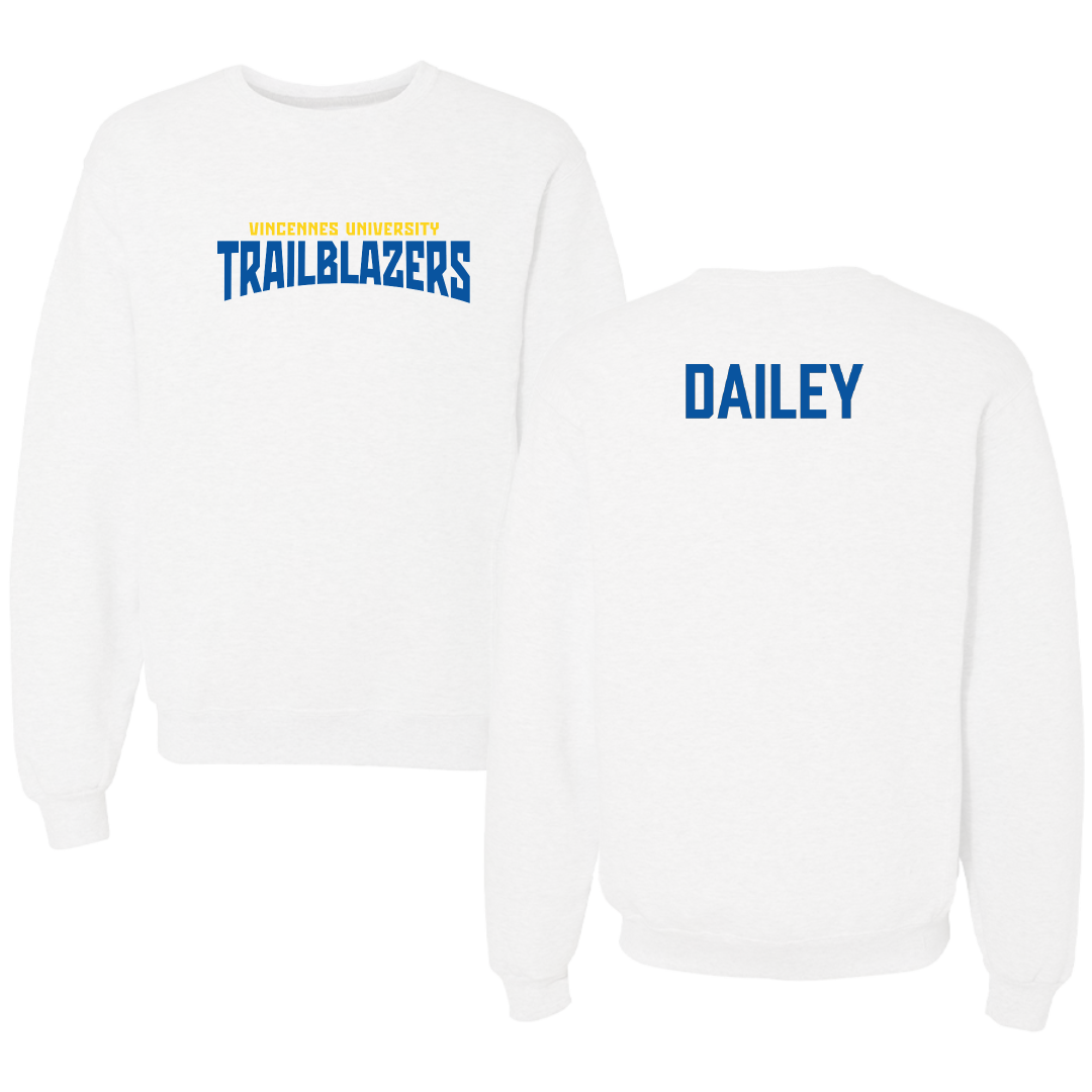 Vincennes University TF and XC White Classic Crewneck - Evan Dailey