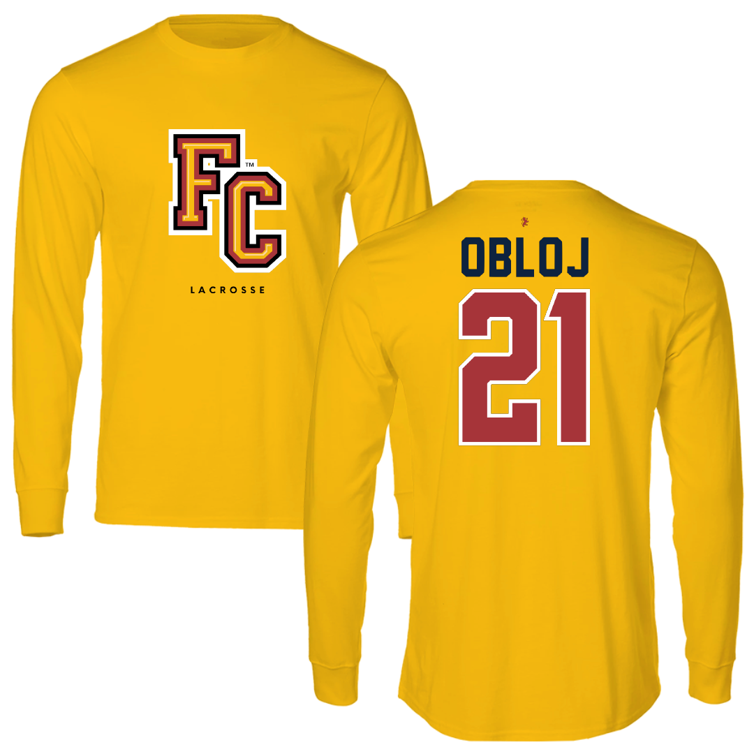 Flagler College Lacrosse Gold Long Sleeve - #21 Brendan Obloj