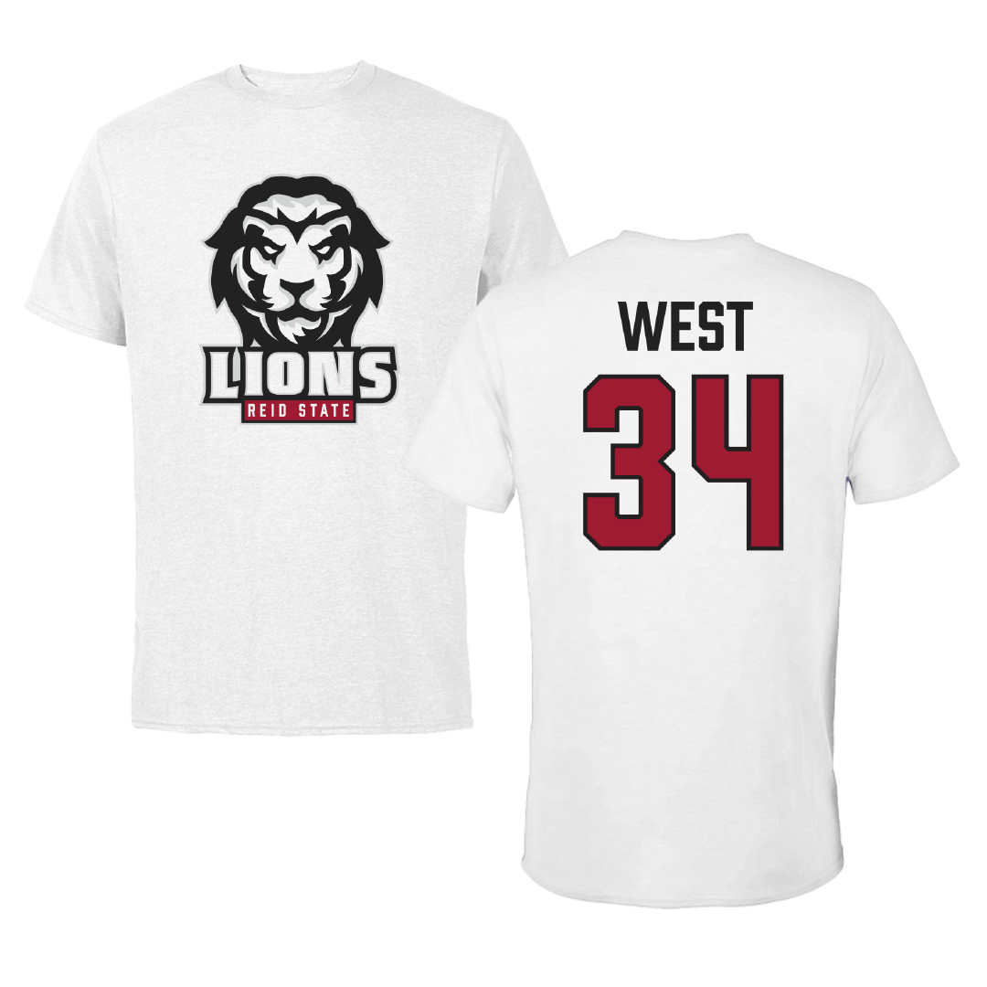 Reid State Community College Baseball White Performance Tee - #34 Camden West