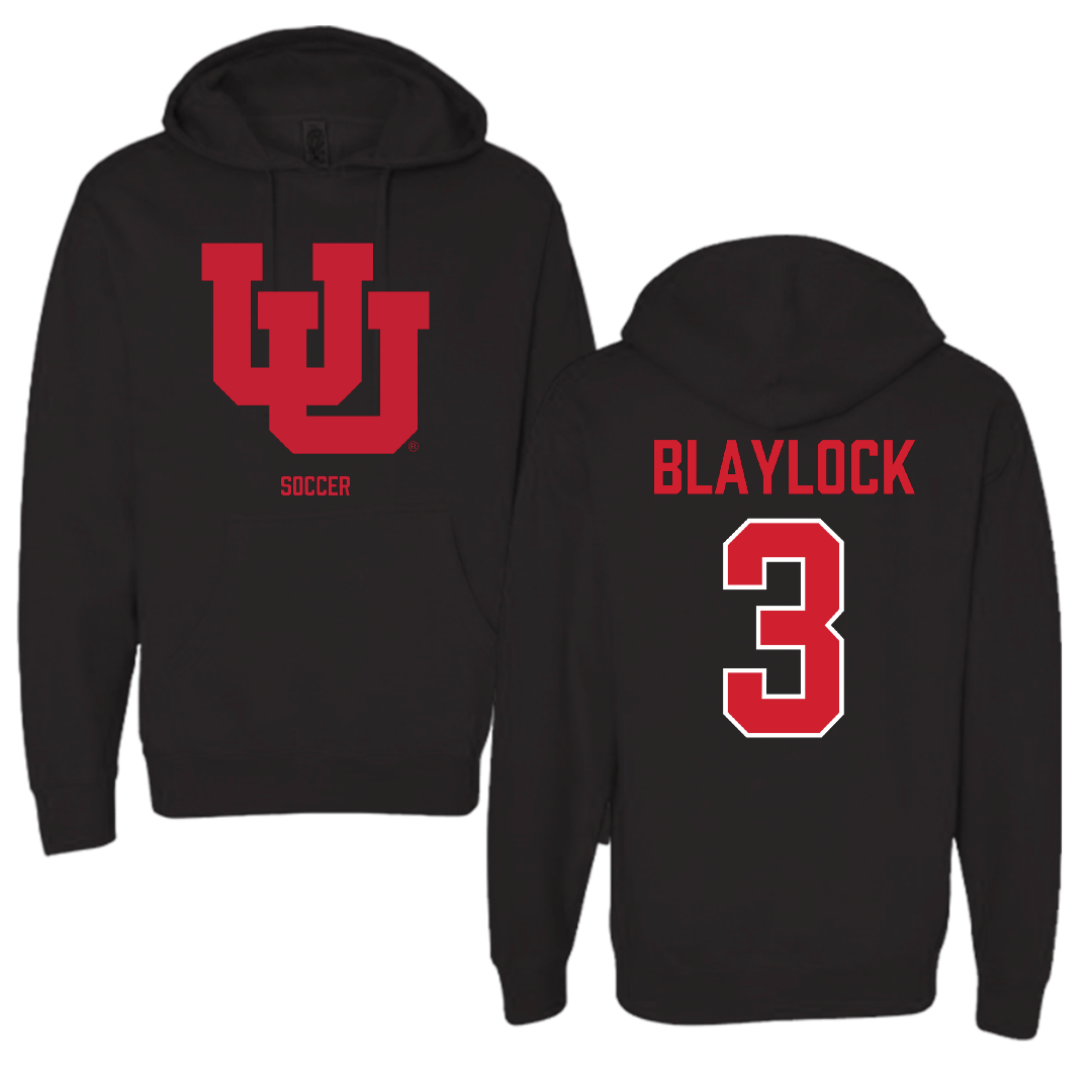 University of Utah Soccer (W) Black Block Hoodie - #3 Brooklyn Blaylock