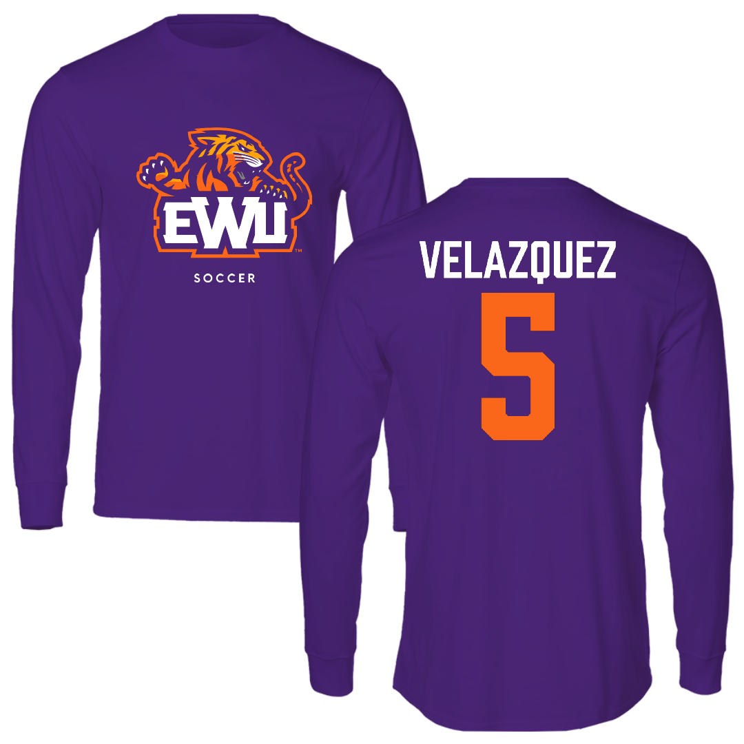 Edward Waters University Soccer Purple Long Sleeve - #5 Alyha Velazquez