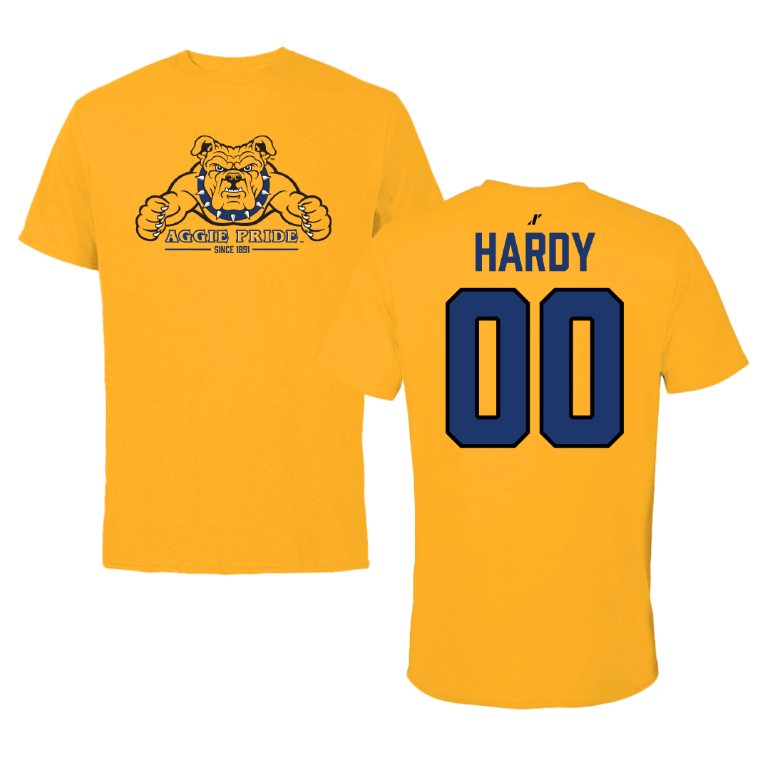 North Carolina A&T State University Softball Gold General Performance Tee - #00 Lauren Hardy