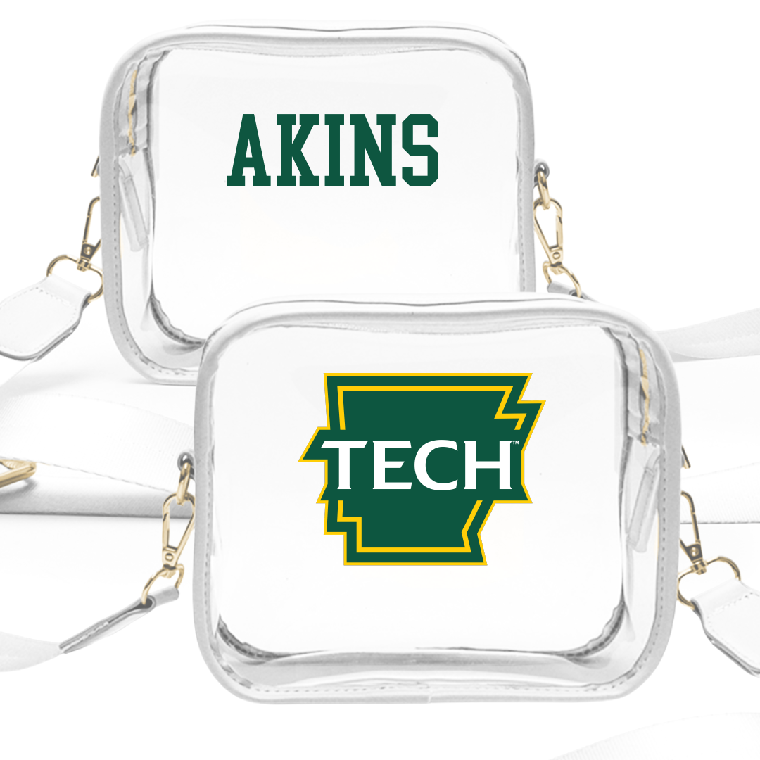 Arkansas Tech University TF and XC White Clear Stadium Bag - Ellie Akins