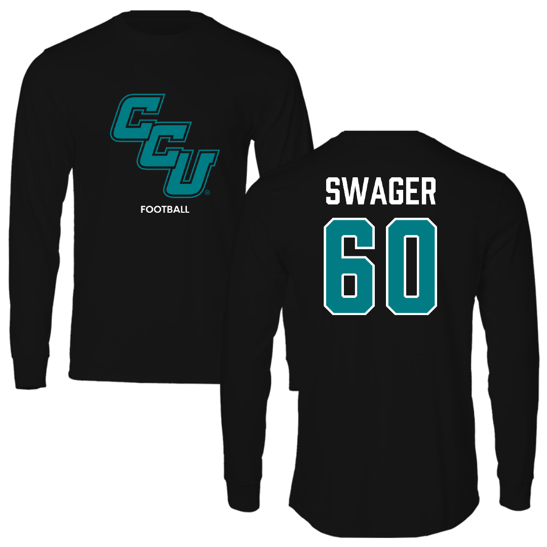 Coastal Carolina University Football Black Long Sleeve - #60 Mike Swager